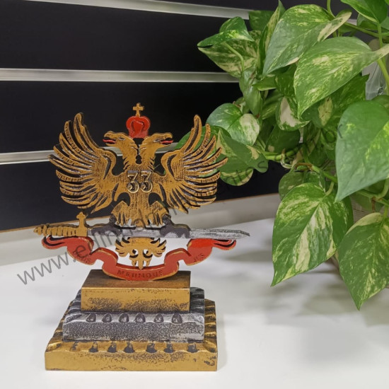 Águia Bicéfala de Mesa MDF