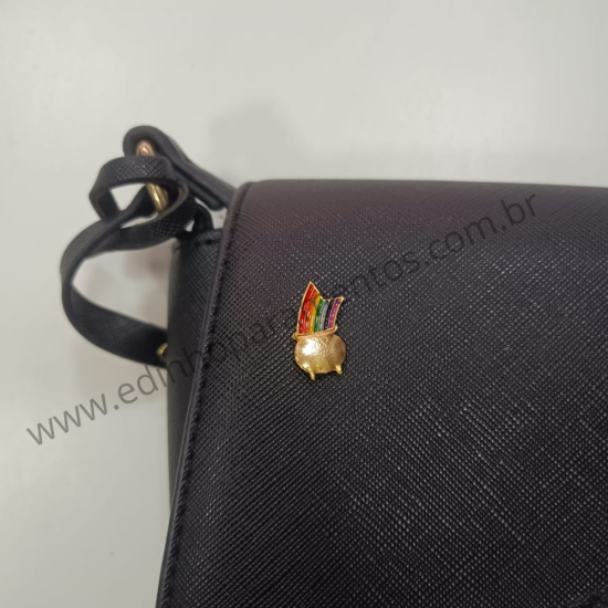 Pin Pote de Ouro com Arco Iris