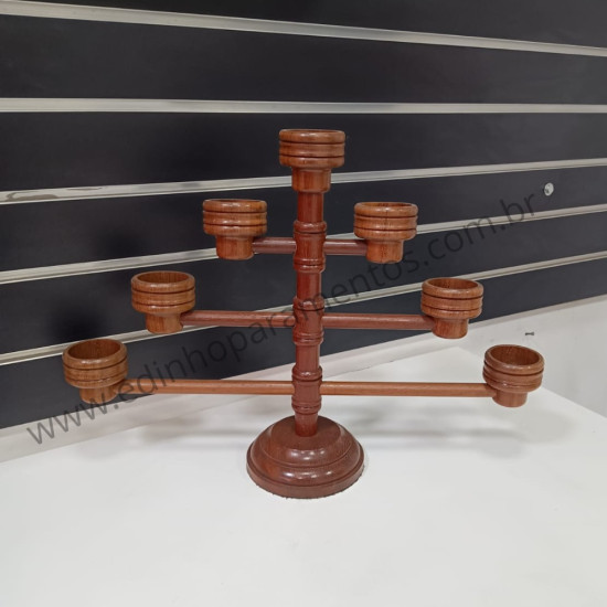 Castiçal Madeira 7 velas